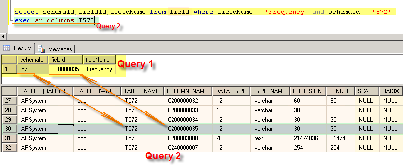 DB Tables and Columns