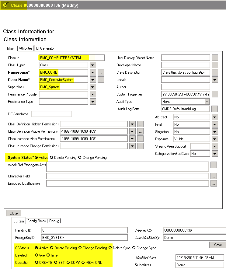 Computer System class on OBJSTR Class