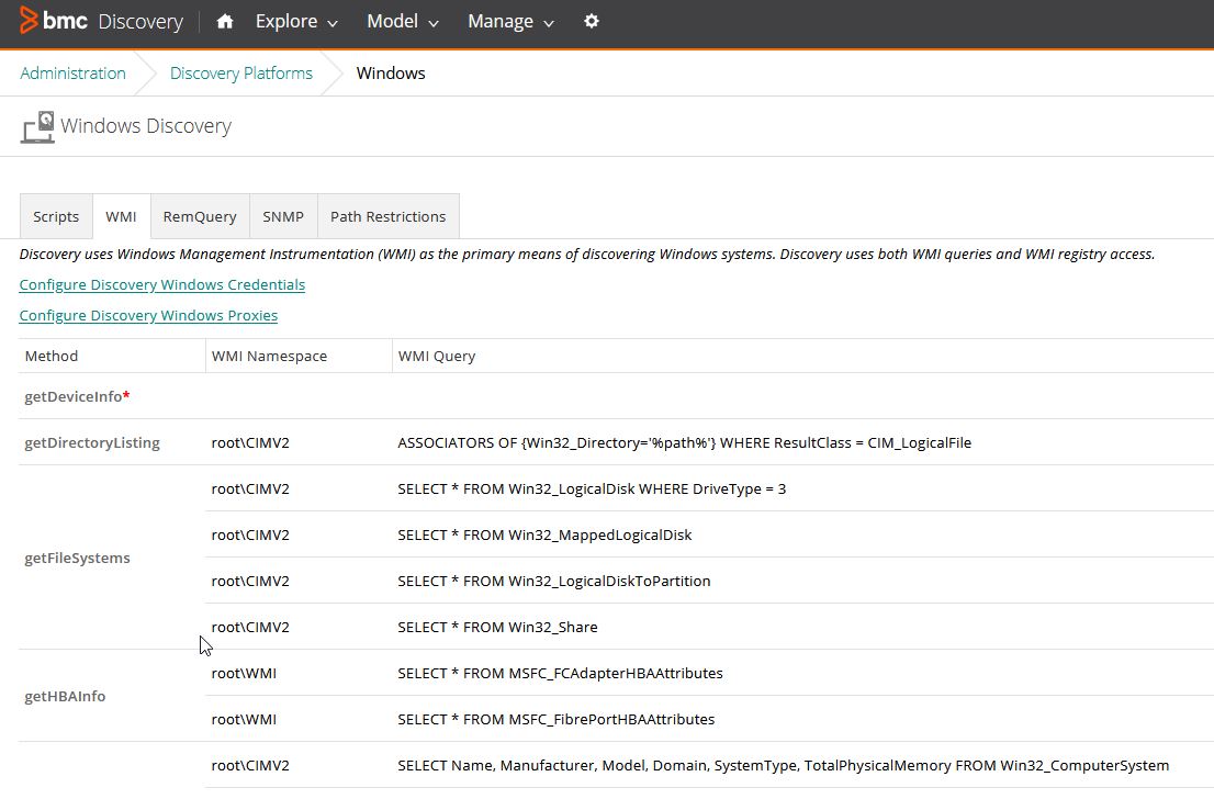 Pick up query from Mandatory Methods (the ones with an asterix) in ...